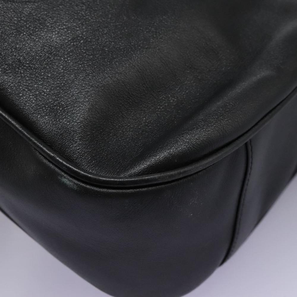 GUCCI Bamboo Hand Bag Leather 2way Black Gold 001 1014 1577 0 Auth nb190 - Picture 16 of 16